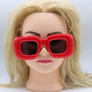 Chunky Red Square Trendy Party Sunglasses Celeb Style